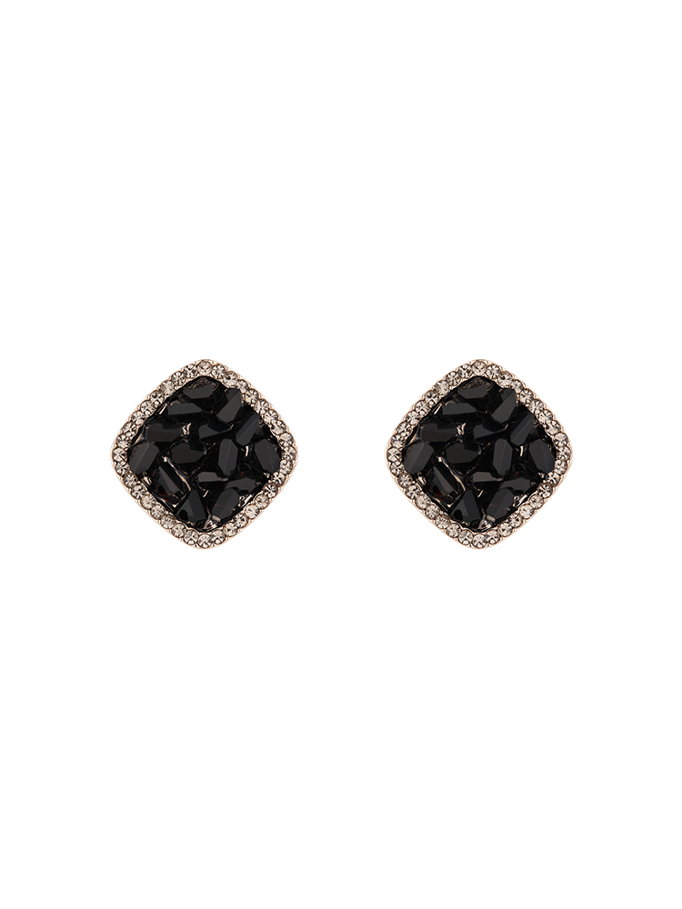 Vintage Geometric Earrings Rhinestone