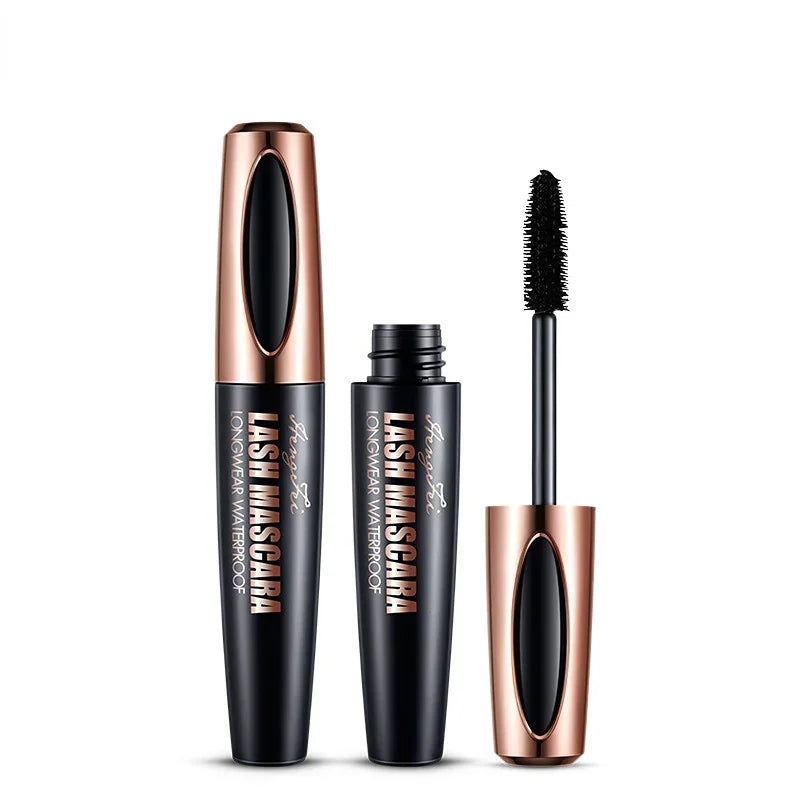 Waterproof Anti-sweat Mascara Lengthens Eyelashes Extension Black Silk Fiber Mascara Female Non-smudge Mascara Makeup Cosmetic