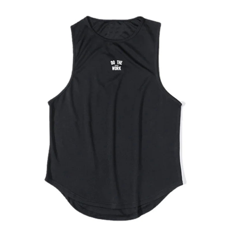 Mesh Gym Clothing Canotte Bodybuilding Stringer Tank Top Men Fitness Sleeveless T Shirt Muscle Guys Singlets  Sports Vest