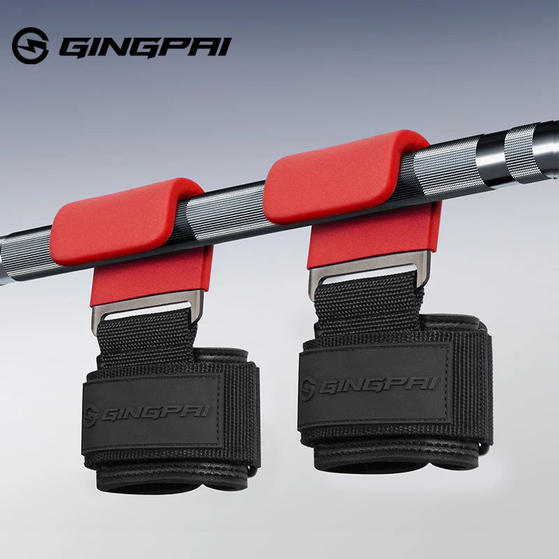 Weight Lifting Hook Grips with Wrist Wraps Gym Hand-Bar Wrist Strap Fitness Hook Weight Strap Pull-Ups Power Lifting Gloves