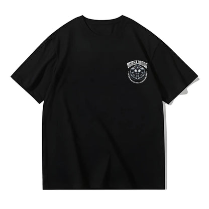 Gorilla Printed Short-sleeved T-shirt Men's Summer Trendy Brand Men's and Women's Same Half-sleeved T-shirt Gym Wear Casual Top