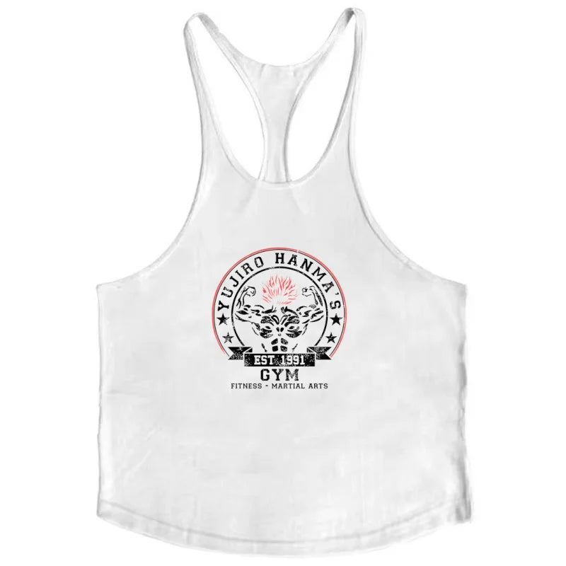 Gym Men's Stringer Muscle Vest – I-Back Bodybuilding Tank Top, 2025 Sleeveless Cotton Undershirt Fitness Training Wear