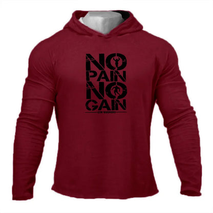 Mens Hooded T Shirt Autumn Slim Fit Hoodie Long Sleeve T-shirt Men Sports Running Shirt Gym Bodybuilding Tee Tops Fitness tshirt