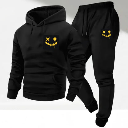 2pcs Men's Set Autumn Hoodies Pants Plus Size Fashion Sportswear Suit Casual Running Fitness Tops Sweatpants Clothing 110-180KG
