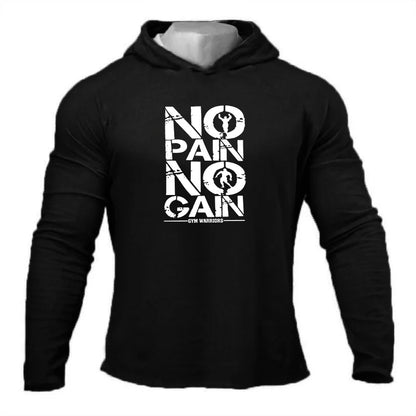 Mens Hooded T Shirt Autumn Slim Fit Hoodie Long Sleeve T-shirt Men Sports Running Shirt Gym Bodybuilding Tee Tops Fitness tshirt