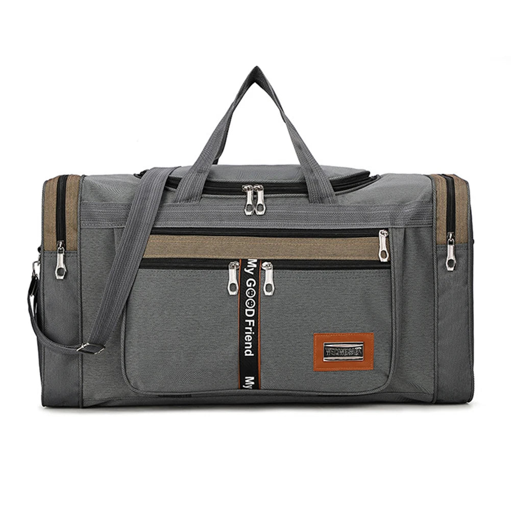 Oxford Portable Gym Bags Large Capacity Fitness Training Bag Waterproof Multifunctional Wear-resistant with Zipper for Men Women