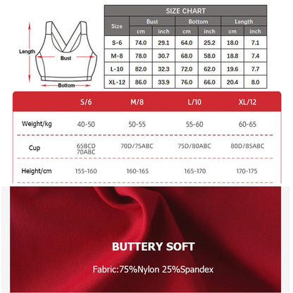 Buttery Soft Sports Underwear Women High Impact Fitness Yoga Bra Breathable Quick Dry Gym Crop Top Female Workout Clothes