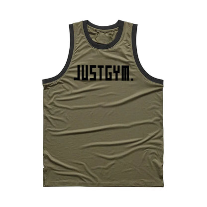 New Summer Brand Gym Clothing Mesh Singlets Men Tank Tops Shirt Bodybuilding Equipment Fitness Mens Stringer Tanktop Vest