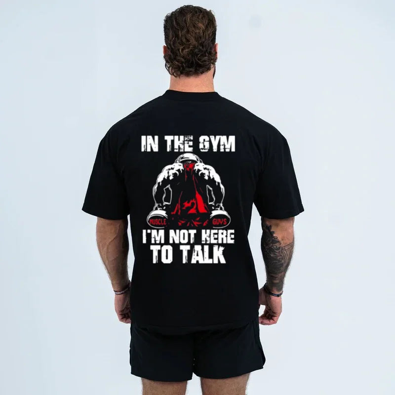 2025 New Men's Cotton Gym T - Shirt - Muscle - Themed Graphic, Short Sleeve for Bodybuilding, Fitness, Workout & Athletic Wear