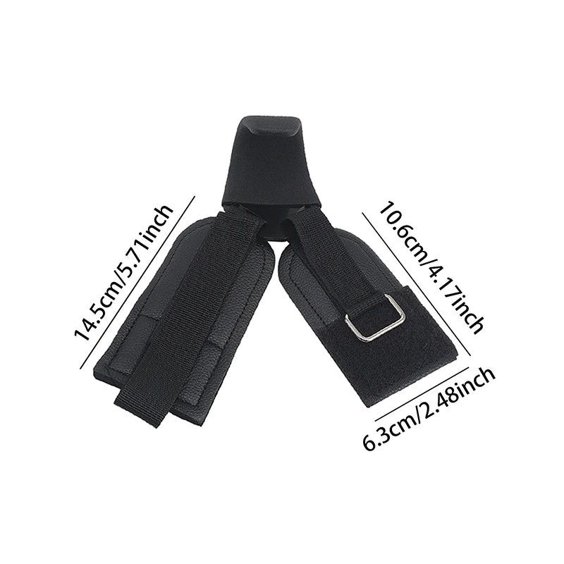 [YULeather Weight Lifting Hook Gym Fitness Weightlifting Non-slip Heavy Duty Steel Strong Load Capacity Wrist Strap Hook Pull-up