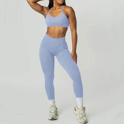 2PCS Dimpact Cross Yoga Set Sports Bra Shorts Workout Legging Outfit Seamless Fitness Women Gym Clothes XP389