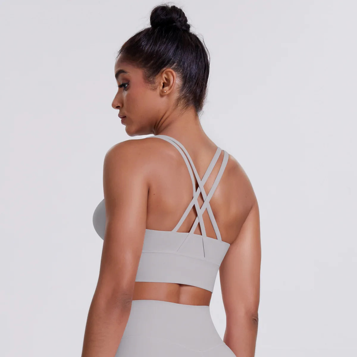 Una-Shop Crossed Back Yoga Bras for Women Gym Quick Dry Sports Underwear Fitness Push Up Workout Clothes Sportswear Tank Top