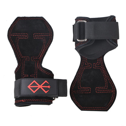 Lifting Wrist Strap, Double Leather Weightlifting Wrist Straps for Gym Strength Training, Neoprene Padded Wrist Wraps - for Men
