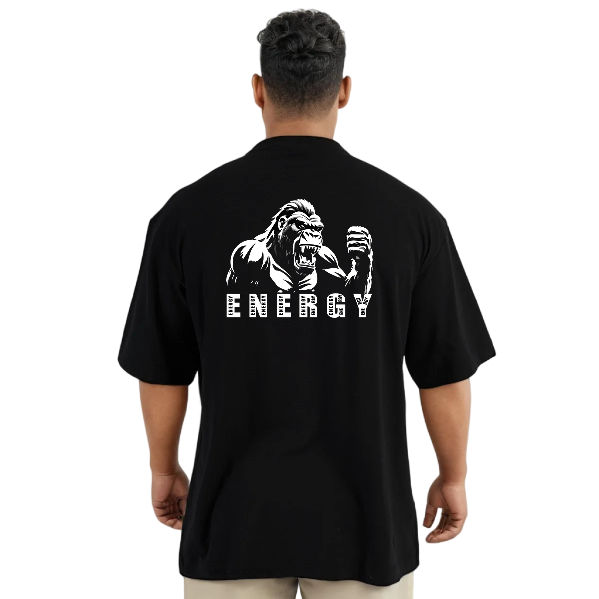 Men's Gym Fitness T-Shirt Summer 100% Cotton T-shirt Barbell Printing Short Sleeves Oversized Running Bodybuilding Sports Wear