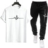 2026 Men's Athletic Wear Set Quick Dry T-Shirt and Joggers Sports Outfit Gym Training Lightweight Tees + Pants Comfort Summer