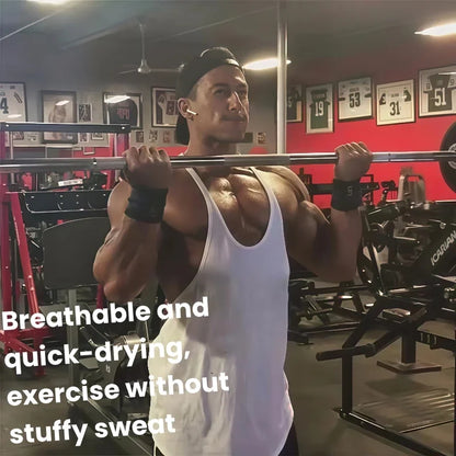 2025 New Gym Stringer Tank - Cotton Muscle Vest, Sleeveless Bodybuilding Wear for Men