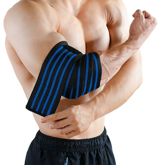 Adjustable Elbow Support Brace for Weightlifting – Compression Wrap with Straps for Gym Training, Arm Fatigue Relief, and Joint
