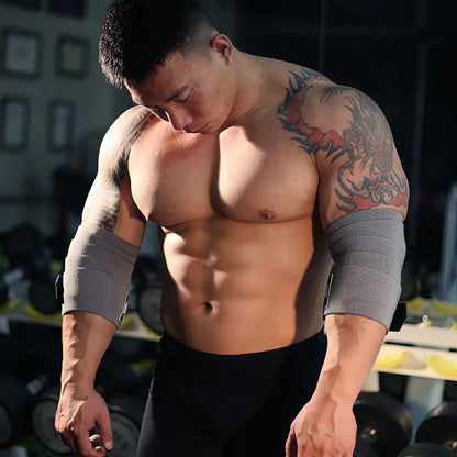 1PC 150cm Premium Elbow Pads Wrap Strap Bandage Brace Support Gym Fitness Sport Protecter for Weightlifting Bench Press