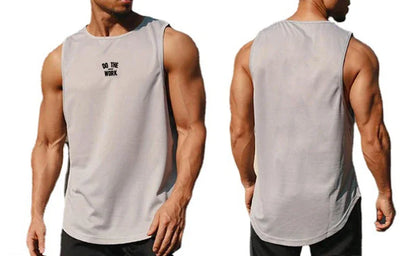 Mesh Gym Clothing Canotte Bodybuilding Stringer Tank Top Men Fitness Sleeveless T Shirt Muscle Guys Singlets  Sports Vest