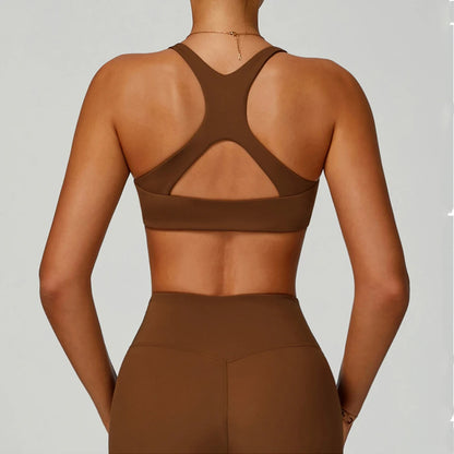 Sports Bra With Hollow Back Tight Fitting Gym Vest Women Clothes High-Strength Yoga Bra Shockproof Breathable Sport Underwear