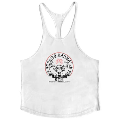 Gym Men's Stringer Muscle Vest – I-Back Bodybuilding Tank Top, 2025 Sleeveless Cotton Undershirt Fitness Training Wear