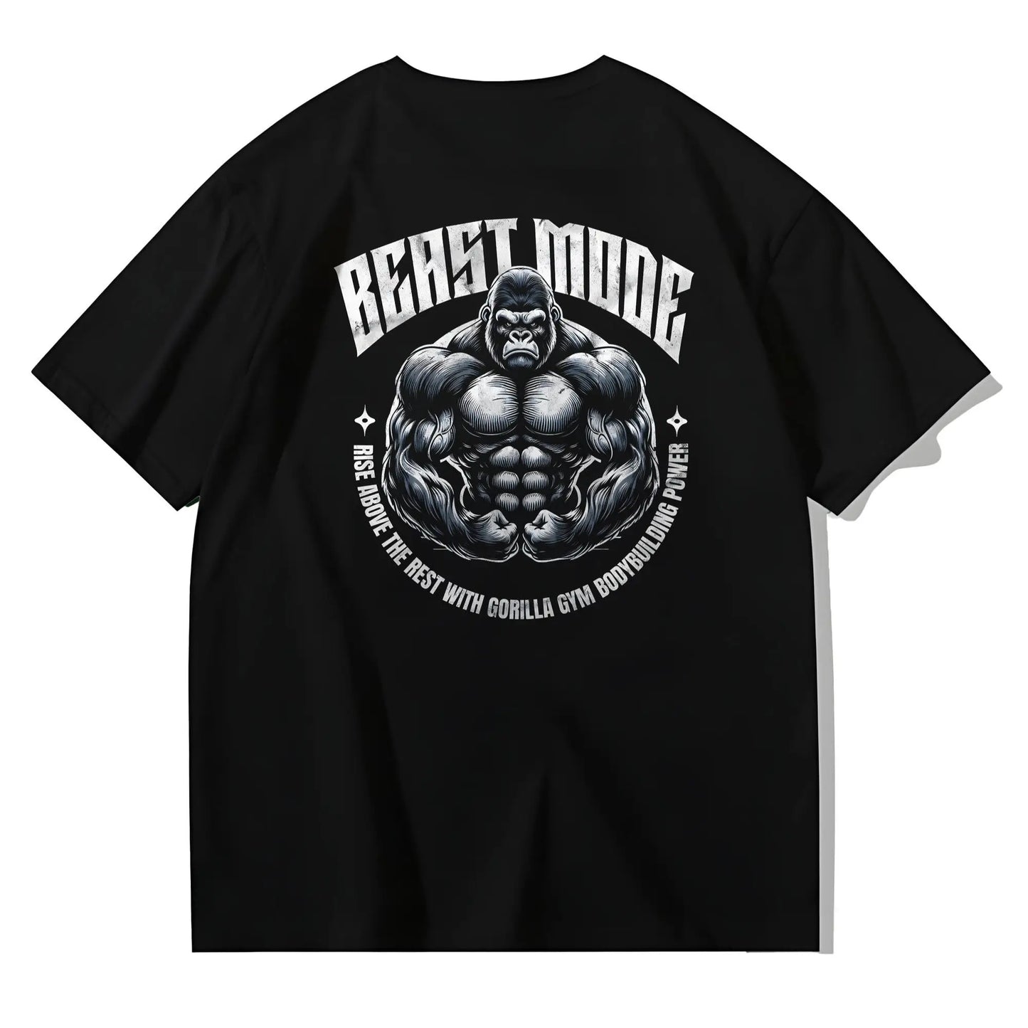 Gorilla Printed Short-sleeved T-shirt Men's Summer Trendy Brand Men's and Women's Same Half-sleeved T-shirt Gym Wear Casual Top