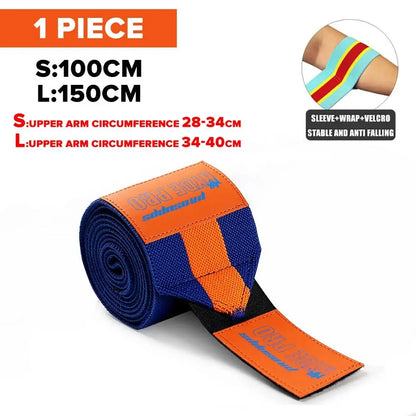 1PC 150cm Premium Elbow Pads Wrap Strap Bandage Brace Support Gym Fitness Sport Protecter for Weightlifting Bench Press