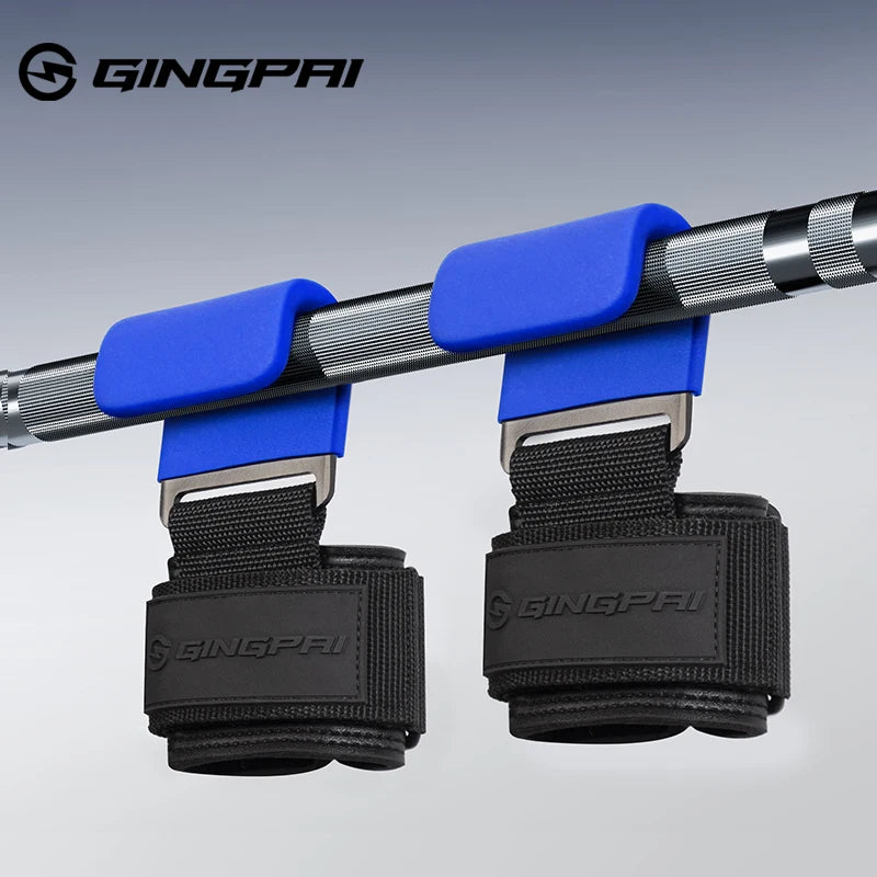 Weight Lifting Hook Grips with Wrist Wraps Gym Hand-Bar Wrist Strap Fitness Hook Weight Strap Pull-Ups Power Lifting Gloves