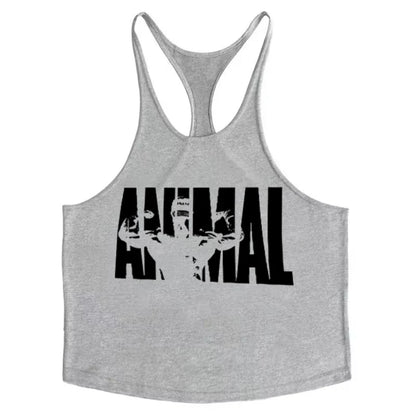 2025 New Gym Stringer Tank - Cotton Muscle Vest, Sleeveless Bodybuilding Wear for Men
