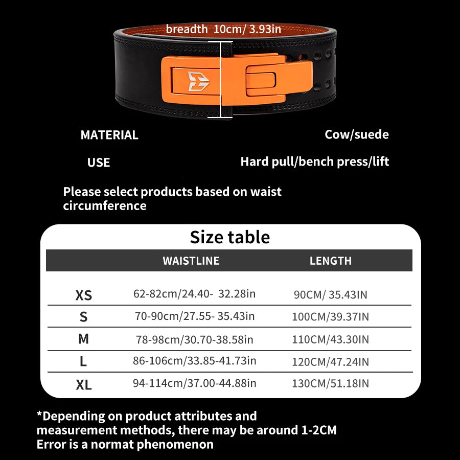 Weight Lifting Belt Back Support Workout Belt with Metal Buckle Training Gym Squats Deadlifts Waist Protector Powerlifting Belts