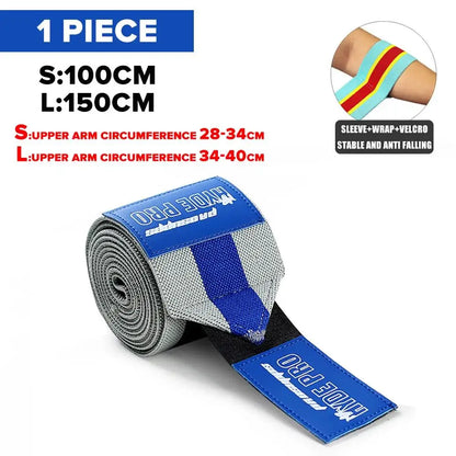 1PC 150cm Premium Elbow Pads Wrap Strap Bandage Brace Support Gym Fitness Sport Protecter for Weightlifting Bench Press