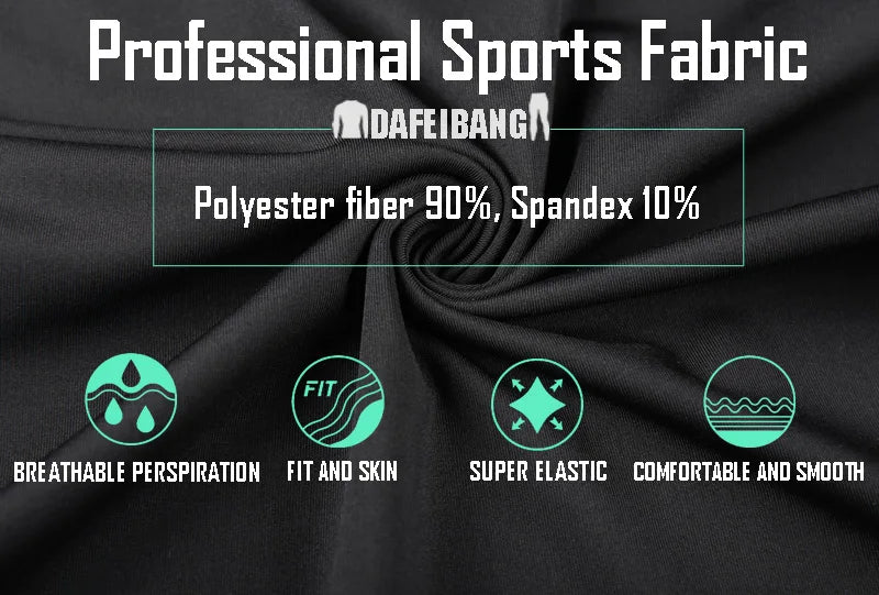 Gym Tight Training Clothing Workout Jogging Sports Set Fitness Men's Compression Thermal Underwear Top Trousers Sportswear