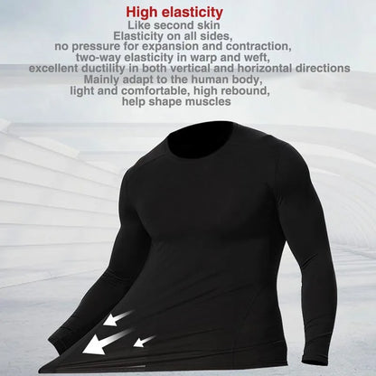 Gym Tight Training Clothing Workout Jogging Sports Set Fitness Men's Compression Thermal Underwear Top Trousers Sportswear