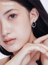 Vintage Geometric Earrings Rhinestone