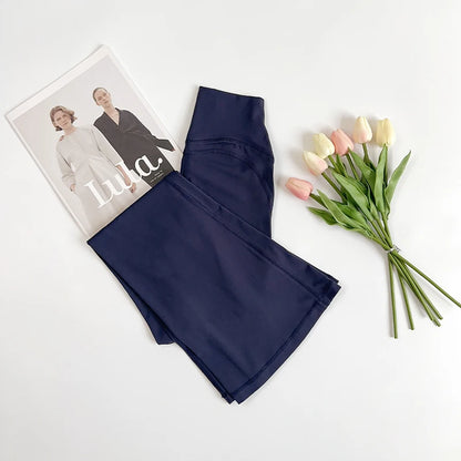 Women High Waisted Flared Yoga Pants Workout Gym Naked Feel Pilates Running Leggings Sport Trousers Comfortable Stylish Activewe