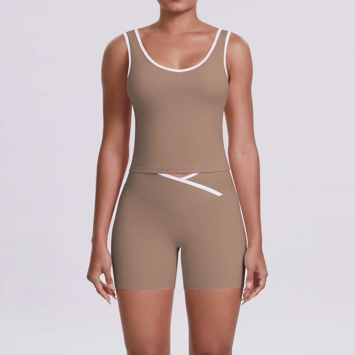 Yoga Set 2 Pieces Workout Outfits Fitness Sportswear Gym Tracksuit High Waist Leggings Sports Bra Athletic Wear Women Clothes