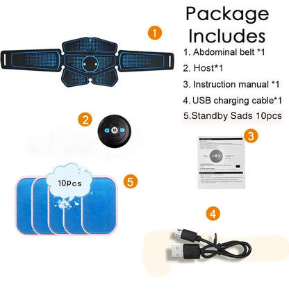 Eletroestimulador EMS Abdominal Muscle Stimulator Electric Massager Electrostimulation Hip Trainer Home Gym Fitness Equipment