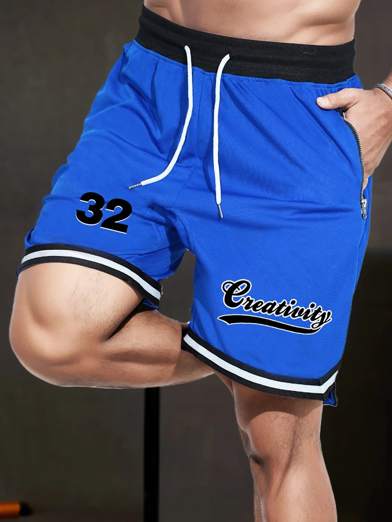 Summer Men's Sports Fitness Shorts Basketball Game Training Running Shorts Casual Loose Quick-Drying Breathable Men Short Pants