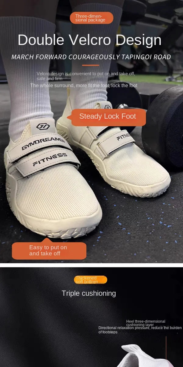 GYMOREAMER fitness hard pull squat shoes for men and women breathable non slip indoor yoga comprehensive training sports shoes