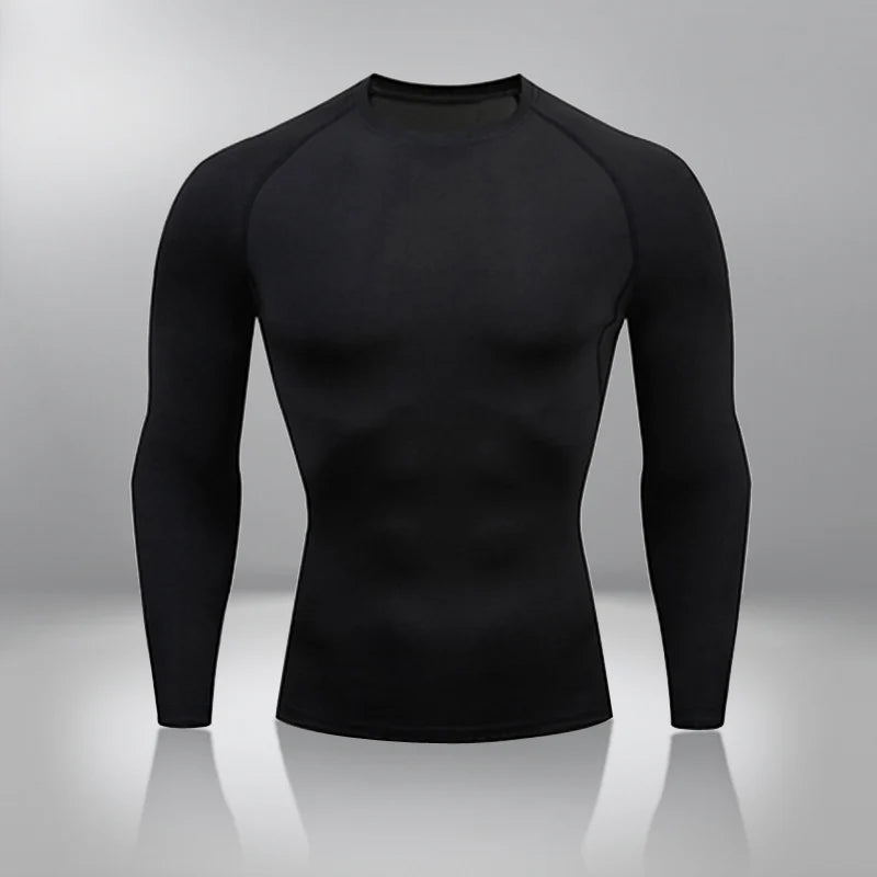 Gym Tight Training Clothing Workout Jogging Sports Set Fitness Men's Compression Thermal Underwear Top Trousers Sportswear