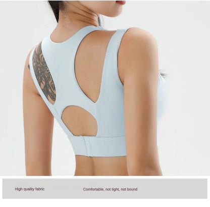 Women's Gym Fitness Underwear Gathering Shockproof Bra Outdoor Sportswear Breathable Yoga Bra Training Clothes Tops