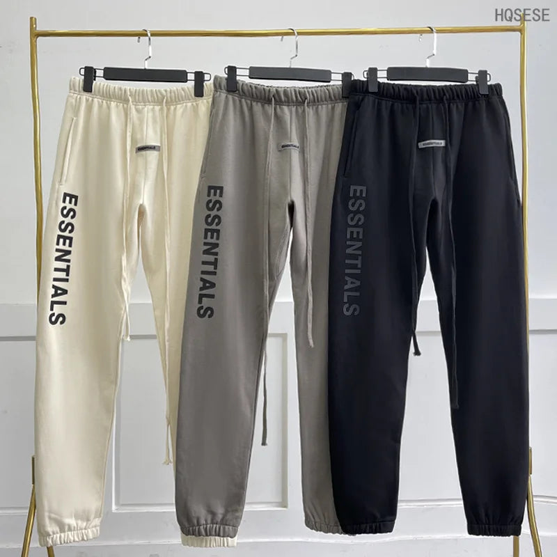 Essentials New Fashion Sweatpants Rubber Letter Logo Jogging Pants High Street Hip Hop Loose Unisex 100% Cotton Sweatpants