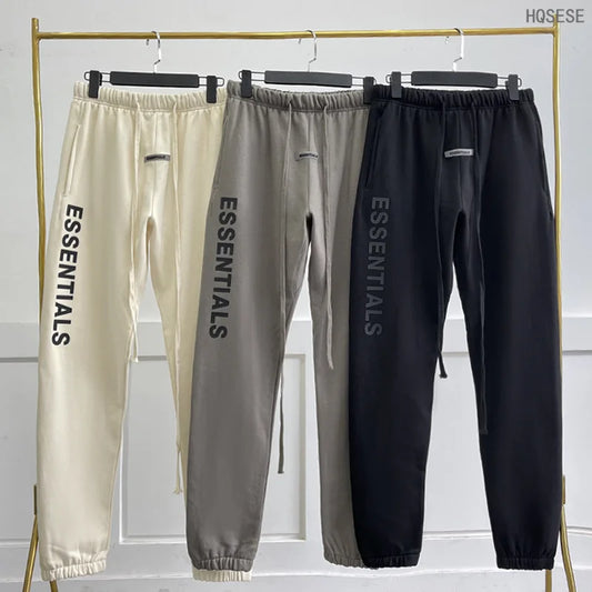 Essentials New Fashion Sweatpants Rubber Letter Logo Jogging Pants High Street Hip Hop Loose Unisex 100% Cotton Sweatpants