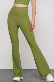 Women Wide-leg Pants Gym Ladies Loose Pants High Waist Hip Slim Bell Bottoms Gym Dance Flared Wide Leg Trousers Yoga Leggings