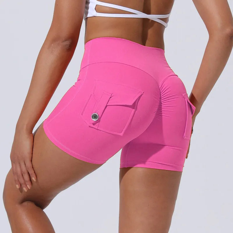 2026 Gym Leggings Women Pocket Bum High Waist Yoga Pants Shorts Tights Scrunch Booty Workout Legging Naked Active Wear XP89