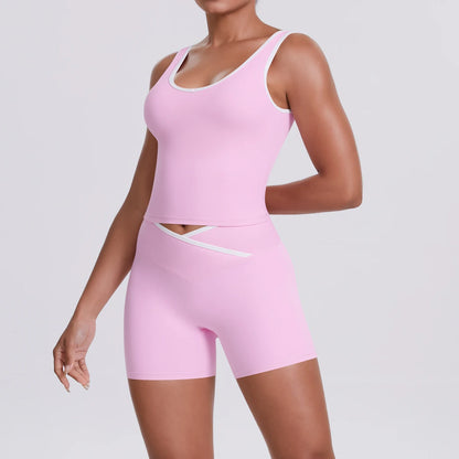 Yoga Set 2 Pieces Workout Outfits Fitness Sportswear Gym Tracksuit High Waist Leggings Sports Bra Athletic Wear Women Clothes