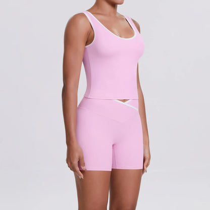 Yoga Set 2 Pieces Workout Outfits Fitness Sportswear Gym Tracksuit High Waist Leggings Sports Bra Athletic Wear Women Clothes