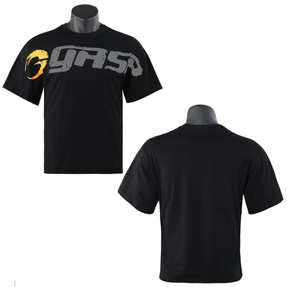 2025 New Cotton Loose Short Sleeve Male Fitness Training Large Size Sweat Absorption Oversize Sports Bodybuilding Half Sleeve