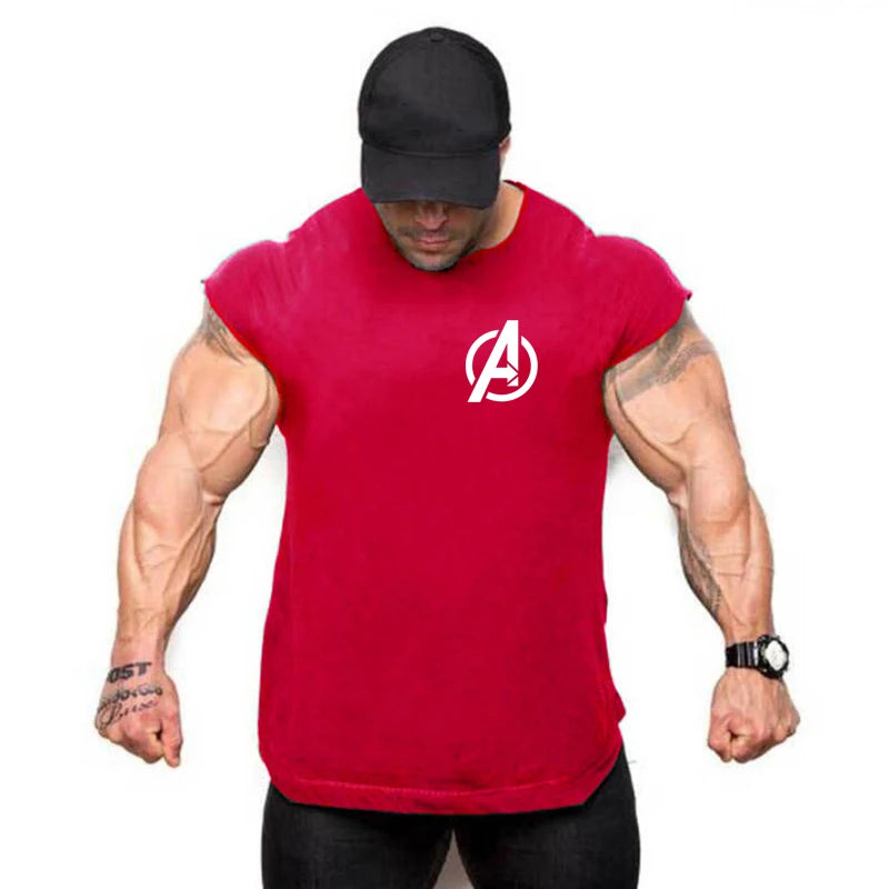 Summer Newest Brand Mens Curved Hem Cotton Sleeveless Shirt Gym Stringers Vest Bodybuilding Clothing Fitness Man Tanks Tops
