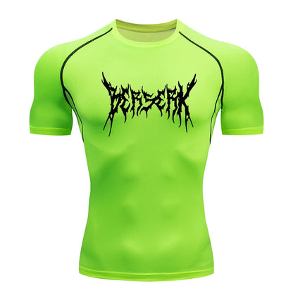 Gym Workout Rash Guard for Men Athletic Quick Dry Compression Shirts Berserk Print Tshirts Tees Tops Undershirts Baselayers